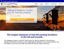 Tablet Screenshot of overnightrvparking.com